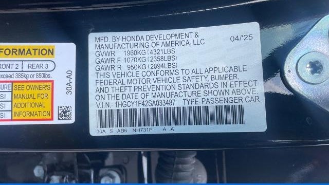 2025 Honda Accord SE