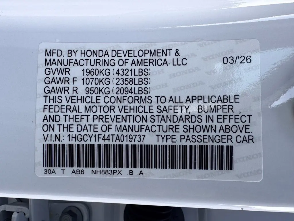 2026 Honda Accord - $30,325