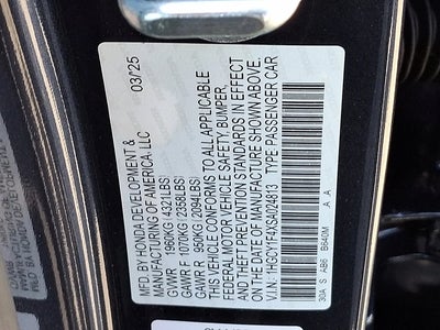 Photo of a 2025 Honda Accord SE 4DR Sedan for sale