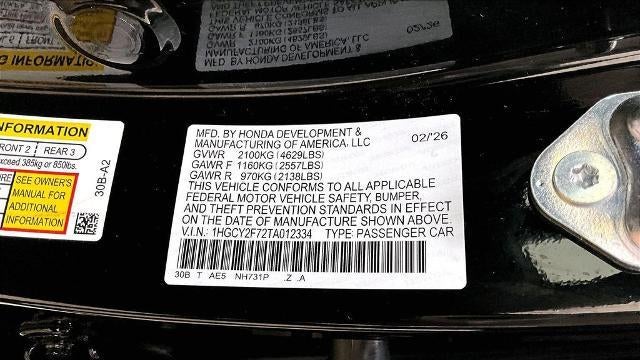 2026 Honda Accord Hybrid Sport-L