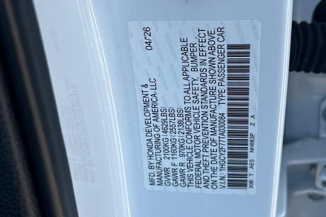 2026 Honda Accord - $34,876