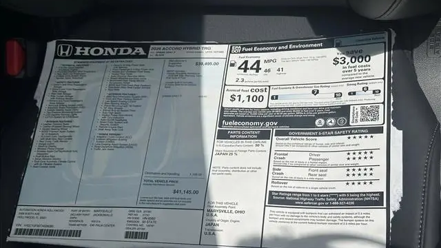 2026 Honda Accord Hybrid Touring