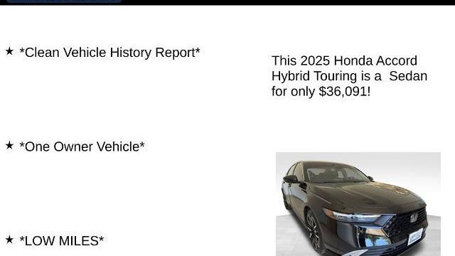 2025 Honda Accord Hybrid Touring