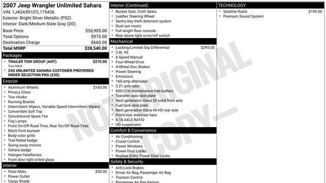 2007 Jeep Wrangler Unlimited Sahara