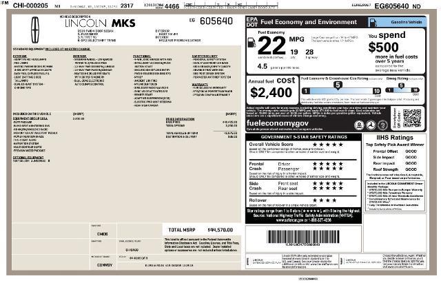 2014 Lincoln MKS - $6,535