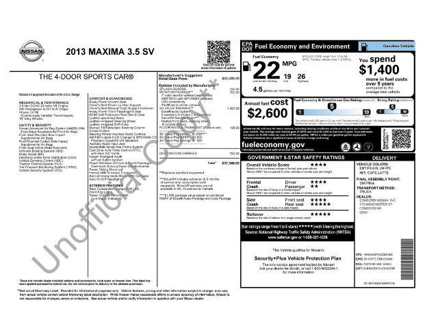 2013 Nissan Maxima - $9,250