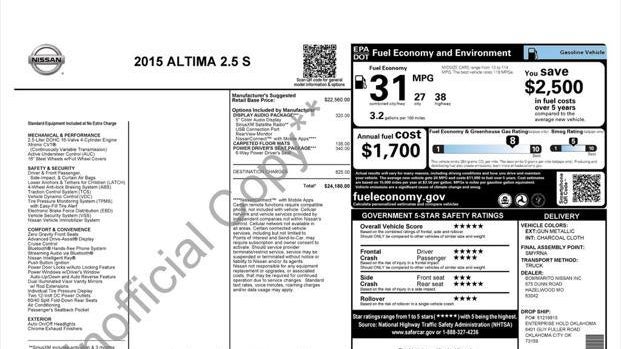 2015 Nissan Altima 2.5 S