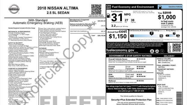 2018 Nissan Altima 2.5 SL