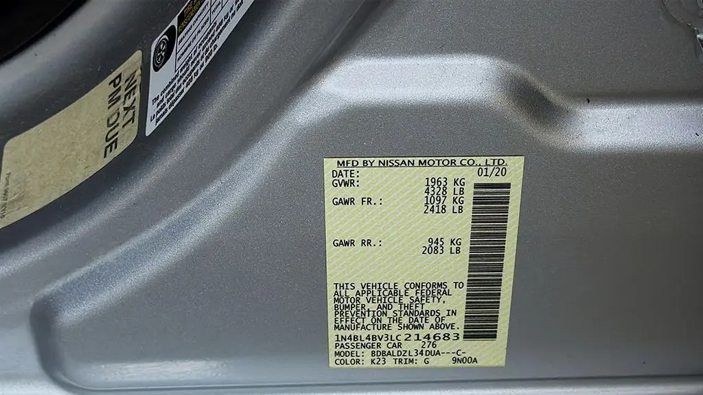 2020 Nissan Altima 2.5 S