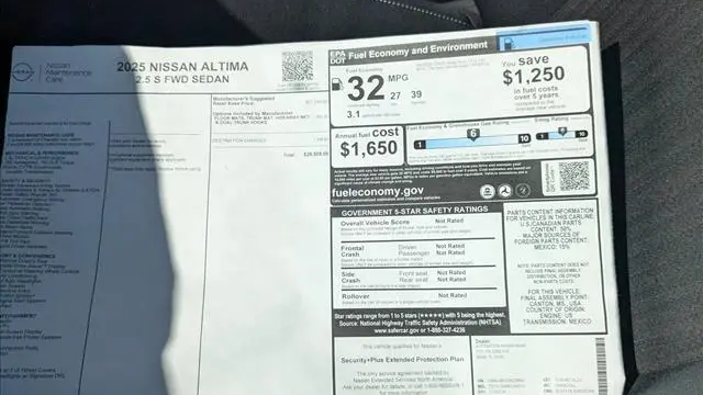 2025 Nissan Altima 2.5 S