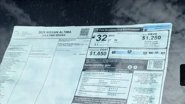 2025 Nissan Altima 2.5 S