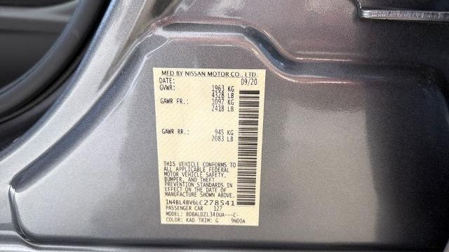 2020 Nissan Altima 2.5 S