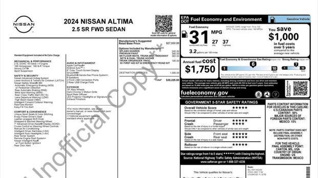 2024 Nissan Altima 2.5 SR