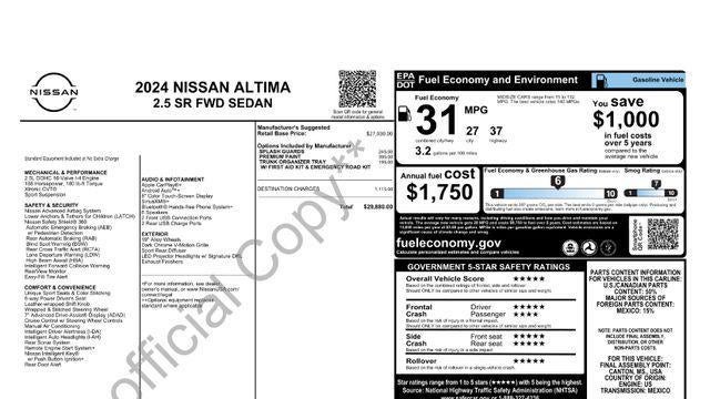 2024 Nissan Altima 2.5 SR