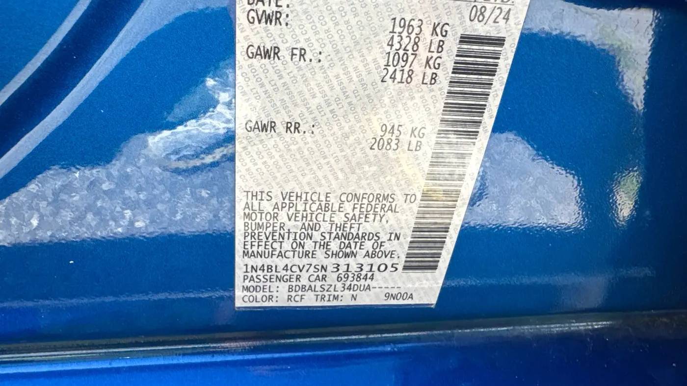 2025 Nissan Altima 2.5 SR