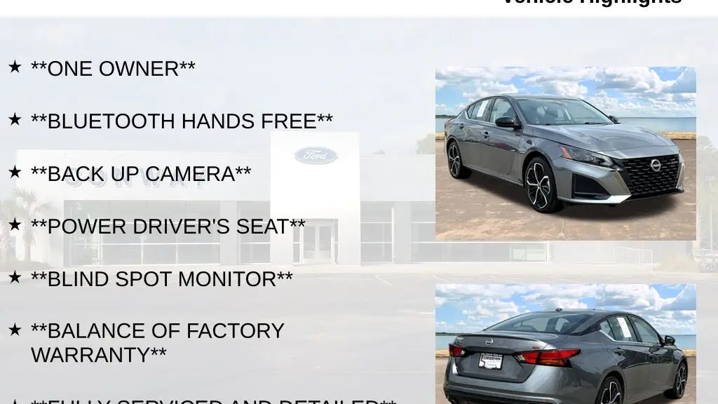 2025 Nissan Altima 2.5 SR