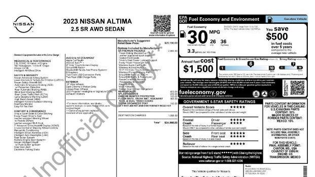 2023 Nissan Altima 2.5 SR