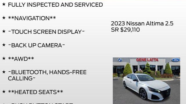 2023 Nissan Altima 2.5 SR
