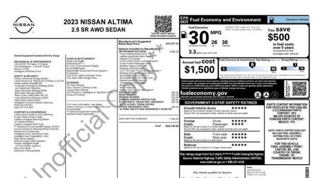 2023 Nissan Altima 2.5 SR