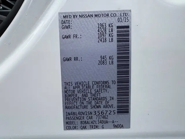 2025 Nissan Altima - $21,742