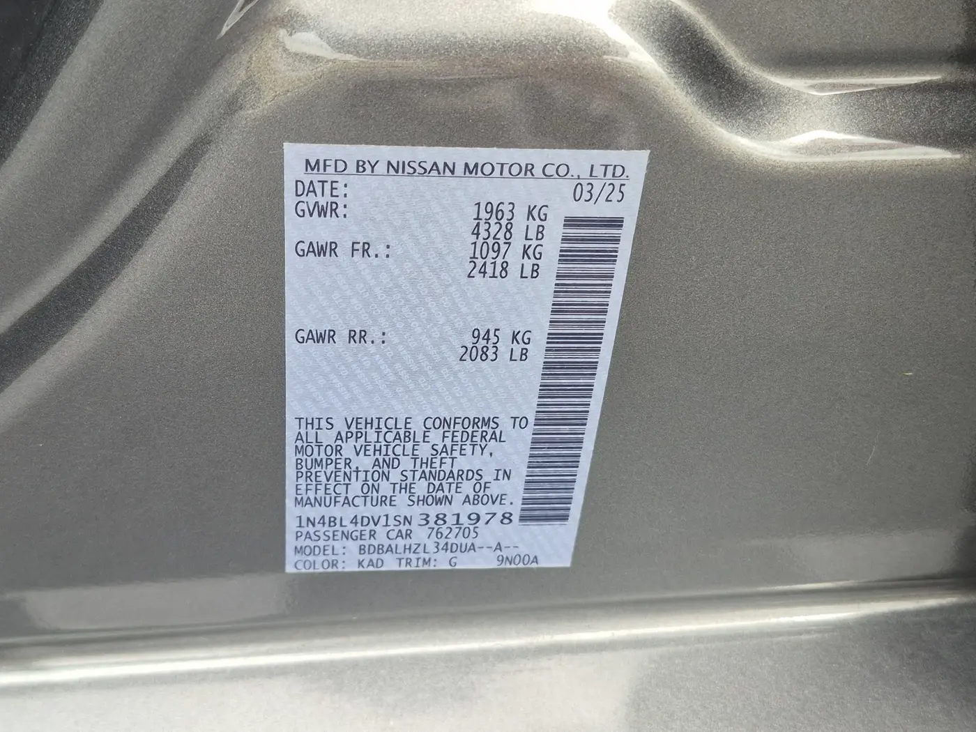2025 Nissan Altima - $20,900