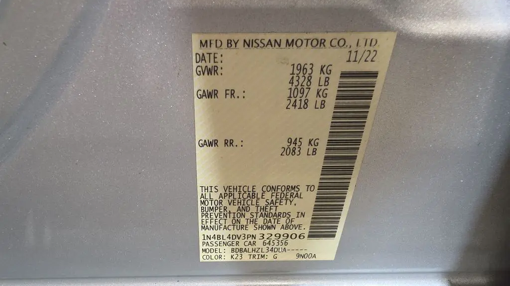 2023 Nissan Altima 2.5 SV