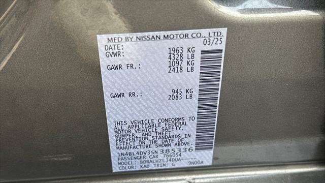 2025 Nissan Altima 2.5 SV