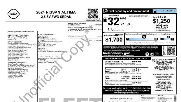 2024 Nissan Altima 2.5 SV