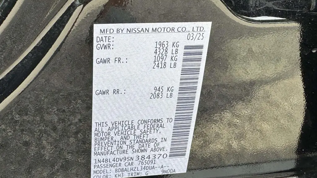 2025 Nissan Altima 2.5 SV