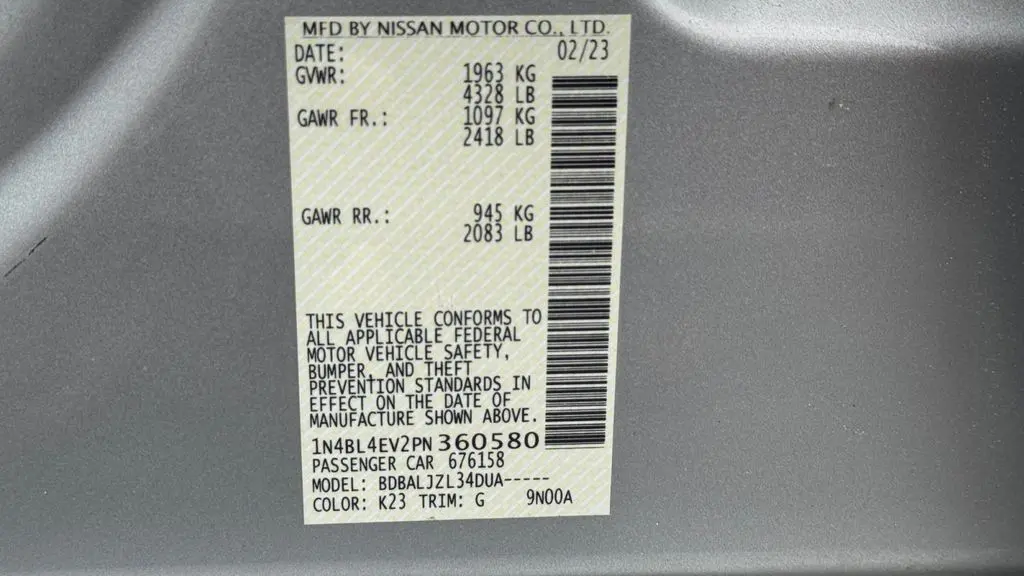 2023 Nissan Altima 2.5 SL