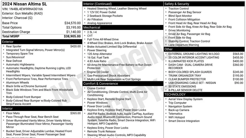 2024 Nissan Altima 2.5 SL