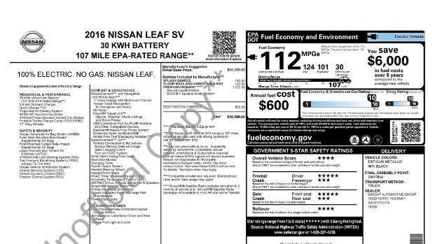2016 Nissan LEAF S-30