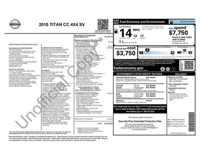 Photo of a 2015 Nissan Titan 4X4 SV 4DR Crew Cab SWB Pickup for sale