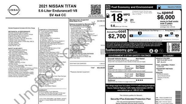 2021 Nissan Titan SV
