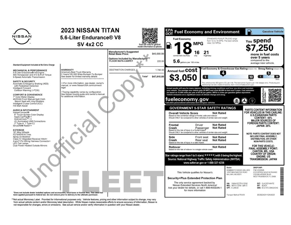 2023 Nissan Titan - $26,846