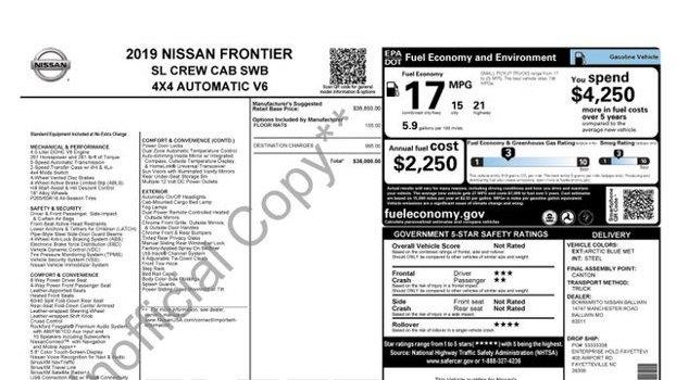 2019 Nissan Frontier S