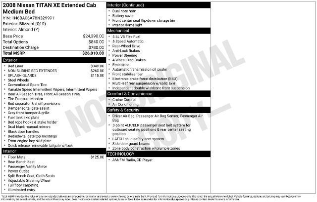 2008 Nissan Titan LE FFV — photo 1 of 6