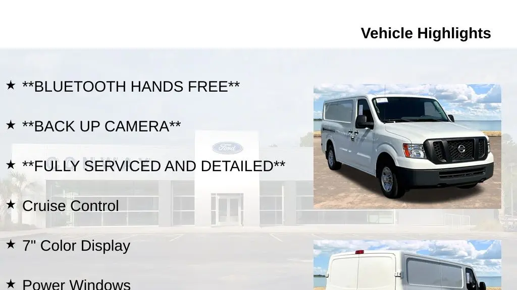 2021 Nissan NV 2500 HD S