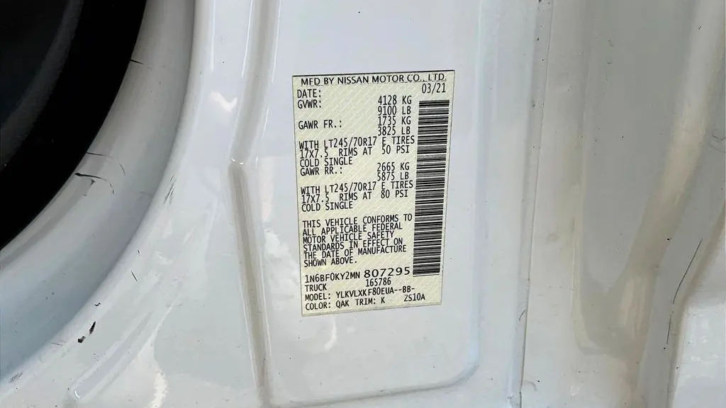 2021 Nissan NV 2500 HD S