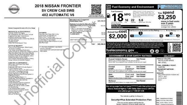 2018 Nissan Frontier S