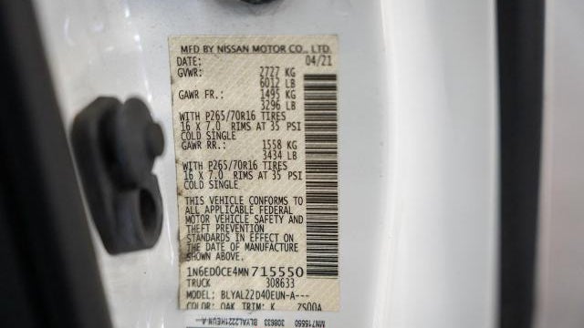 2021 Nissan Frontier S