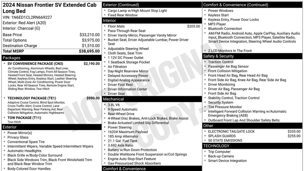2024 Nissan Frontier S
