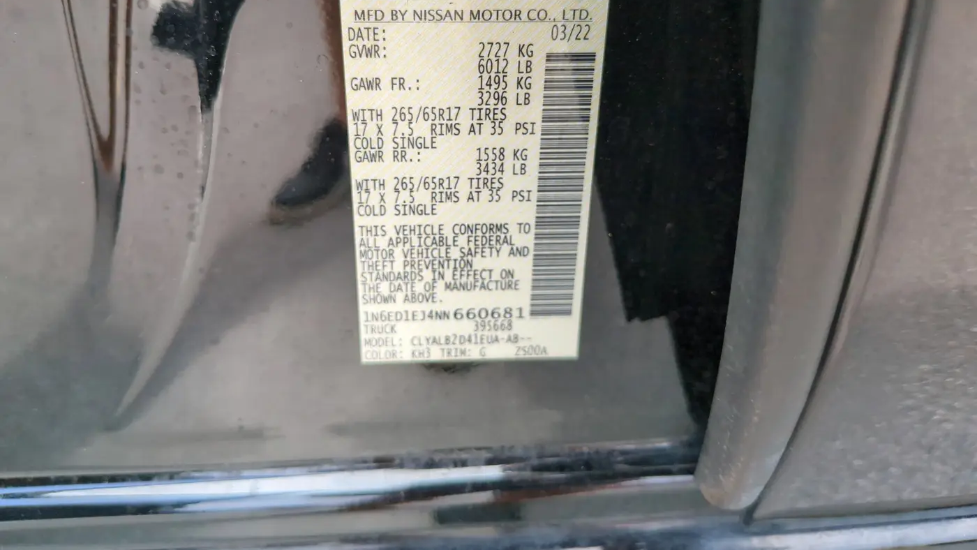 2022 Nissan Frontier S