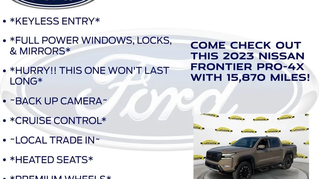 2023 Nissan Frontier S