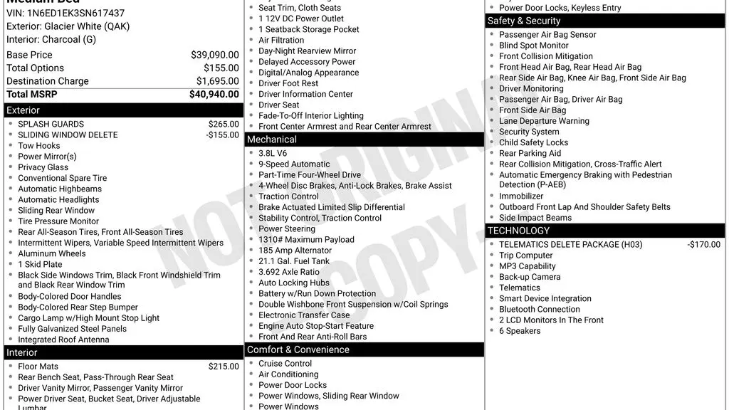 2025 Nissan Frontier S
