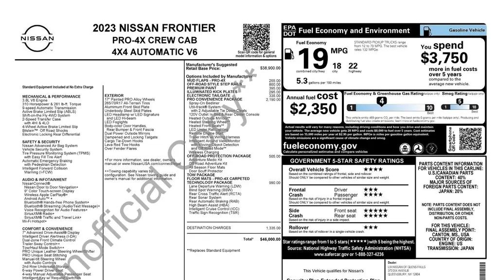 2023 Nissan Frontier S