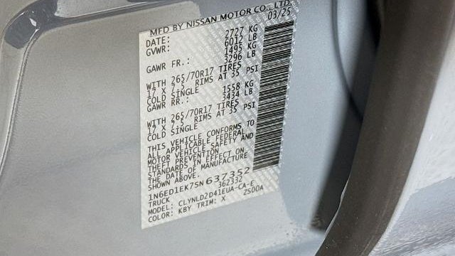 2025 Nissan Frontier S
