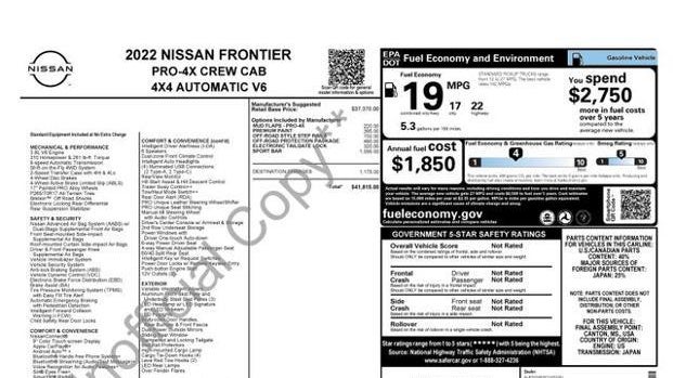 2022 Nissan Frontier S