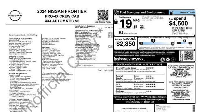 2024 Nissan Frontier PRO-4X