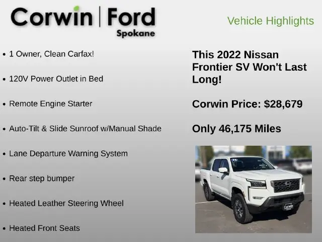 2022 Nissan Frontier - $28,679